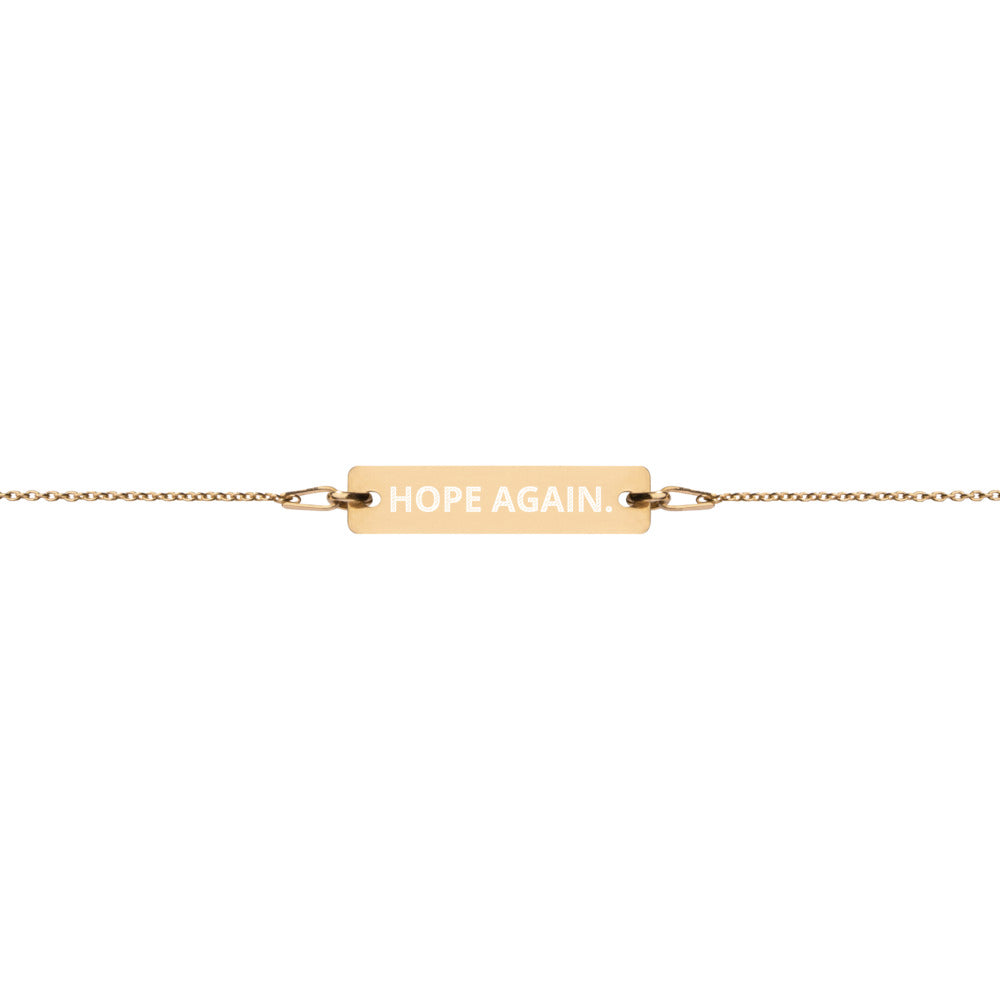 Engraved Silver Bar Chain Bracelet Engraved Silver Bar Chain Bracelet